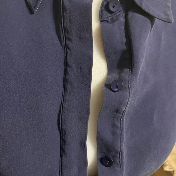 Theory Silk sleeveles, collard, button up top. Sz S - Picture 15 of 15